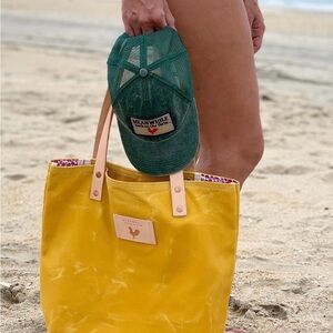 Meanwhile Back On The Farm Yellow Waxed Canvas Classic Tote